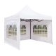 Pavilion pliabil de grădină cu perete lateral cu fereastră, dimensiune 3x3m alb