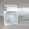 Ventilator de masă cu pulverizare, rezervor 600 ml, 3 trepte, iluminare LED, ali
