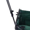Cărucior de grădină pliabil verde, ideal pentru plajă, grădină şi cumpărături
