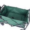 Cărucior de grădină pliabil verde, ideal pentru plajă, grădină şi cumpărături