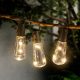 Şir de lumini solare LED - design cu bec - 30 LED - 180 cm
