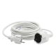 Extensie 1 cale 10m cu cablu 1,5mm2 (alb)