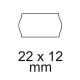 Bandă de stabilire a preţurilor Alb 1 rând 14,5m (22x12mm) 1200pcs/roll