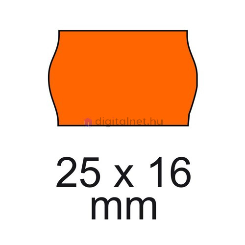 Bandă de stabilire a preţurilor Portocaliu 2 rânduri 14,5m (25x16mm) 900pcs/roll