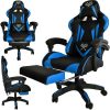 Scaun Gamer cu tapiţerie din piele ecologică, suport pentru picioare, capacitate