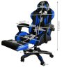 Scaun Gamer cu tapiţerie din piele ecologică, suport pentru picioare, capacitate