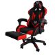 Scaun Gamer cu tapiţerie din piele ecologică, suport pentru picioare, capacitate