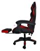 Scaun Gamer cu tapiţerie din piele ecologică, suport pentru picioare, capacitate