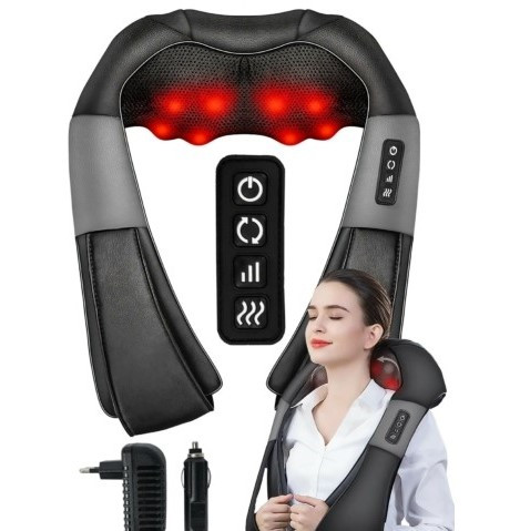 Masaj electric pentru gât şi corp cu încălzire în infraroşu