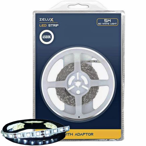 Bandă LED Zelux - 12W/m 6500K IP65, 5050