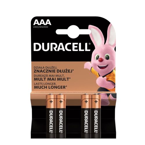 Duracell Basic Alkaline Micro Battery AAA (MN1500) (1.5V) B4