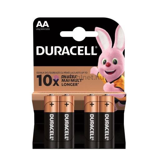 Duracell Baterie alcalină de bază pentru creion AA (MN1500) LR6 (1.5V) B4