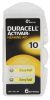 Baterie Duracell pentru aparate auditive DA10 0%Hg (1.45V) B6