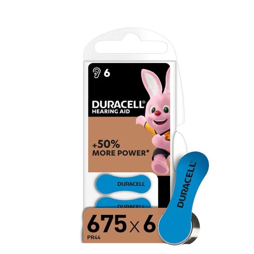 Baterie Duracell pentru aparate auditive DA675 0%Hg (1.45V) B6