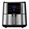 Air Fryer 8 litri XXXL, friteuză cu aer cald cu afişaj, INOX -1800W