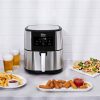 Air Fryer 8 litri XXXL, friteuză cu aer cald cu afişaj, INOX -1800W