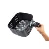 Air Fryer 8 litri XXXL, friteuză cu aer cald cu afişaj, INOX -1800W