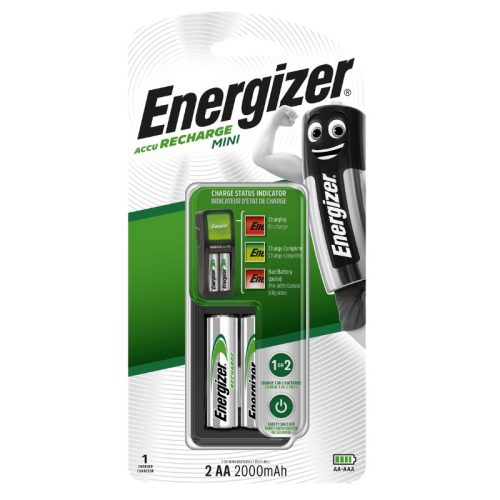 Încărcător de baterii Energizer MINI + 2buc 2000mAh R2U AA