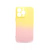 Culoare-transparent galben-roz cauciuc TPU caz iPhone 13 Pro TJ
