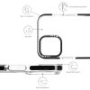 TPU transparent cazuri de telefon YooUp iPhone 13 Pro cu roz bezel