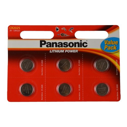 Pila buton cu litiu Panasonic CR2025 3V B6