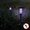 Lampă de respingere a ţânţarilor Solar LED, UV violet şi LED alb, încărcare sola