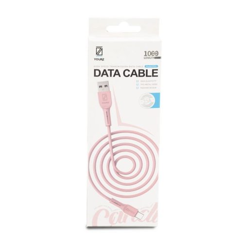 Yourz încărcător şi cablu de date 100cm tipC Roz