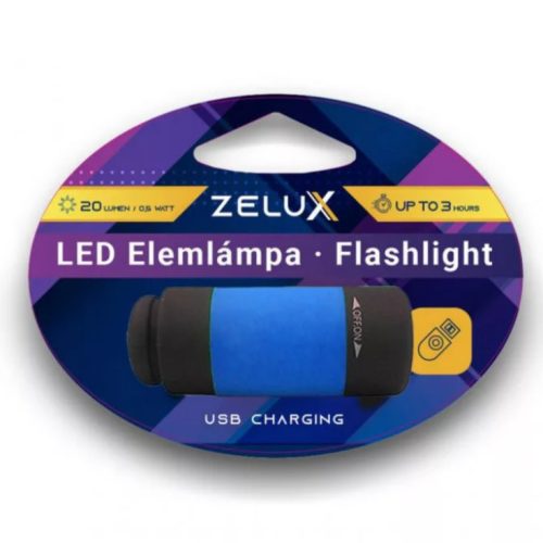 Zelux Led USB Lanternă reîncărcabilă 0,5W albastru