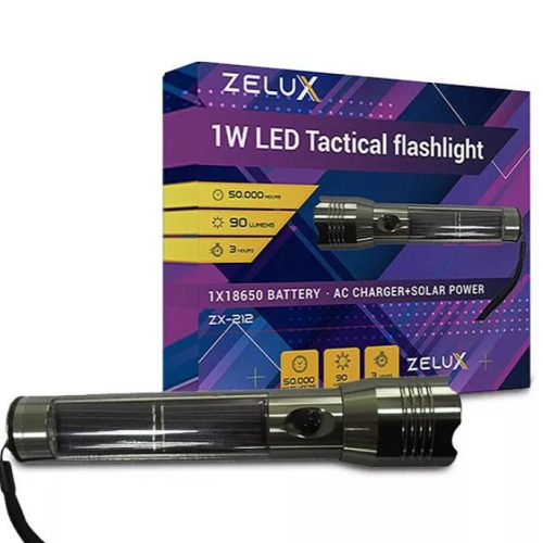 Lanternă solară Zelux Led - puternică, carcasă metalică robustă