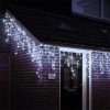 Zelux 100 Led 2,5m Crăciun icicle lumina cortina iluminat CW