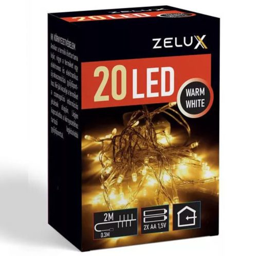 Zelux 20 Led lumini de Crăciun WW