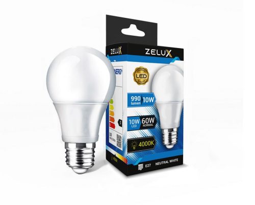Zelux Led Globe 10W E27 4000K Bec glob