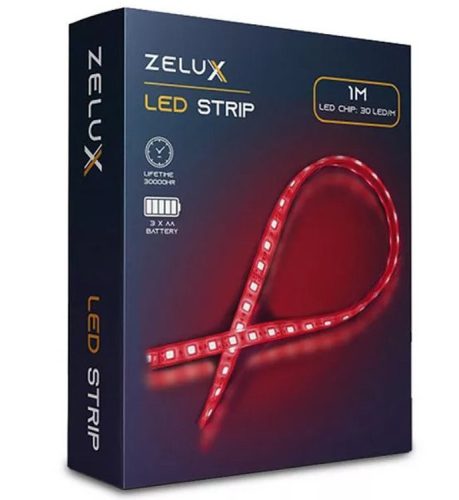 Zelux roşu a condus panglică 1m